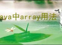 java中array用法