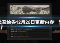 所以我的卷轴12月26日更新吗?12月26日更新内容索引
