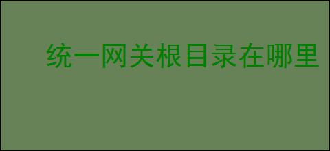 统一网关根目录在哪里