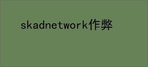 skadnetwork作弊