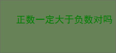 正数一定大于负数对吗