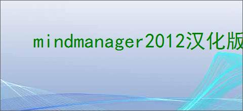 mindmanager2012汉化版