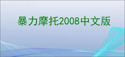 暴力摩托2008中文版