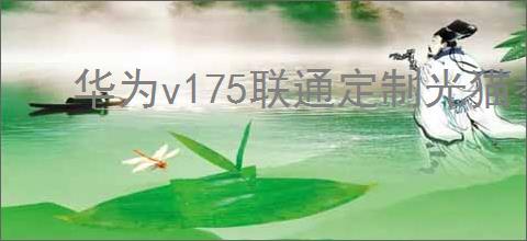 华为v175联通定制光猫参数