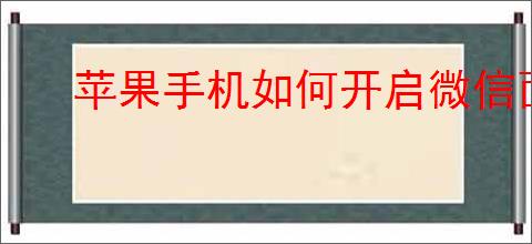 苹果手机如何开启微信面容支付