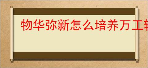 物华弥新怎么培养万工轿,物华弥新万工轿养成指南